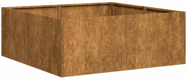 vidaXL Pflanzkübel Rostig 80x80x30 cm Wetterfester Stahl 860807