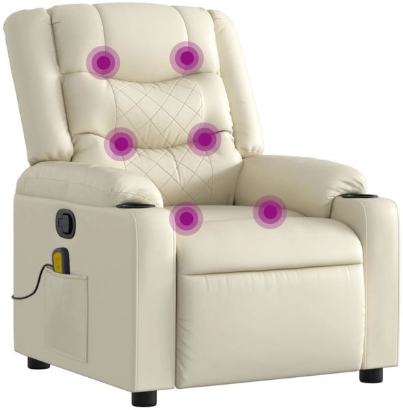 vidaXL Massagesessel Creme Kunstleder 374124 Bild 2