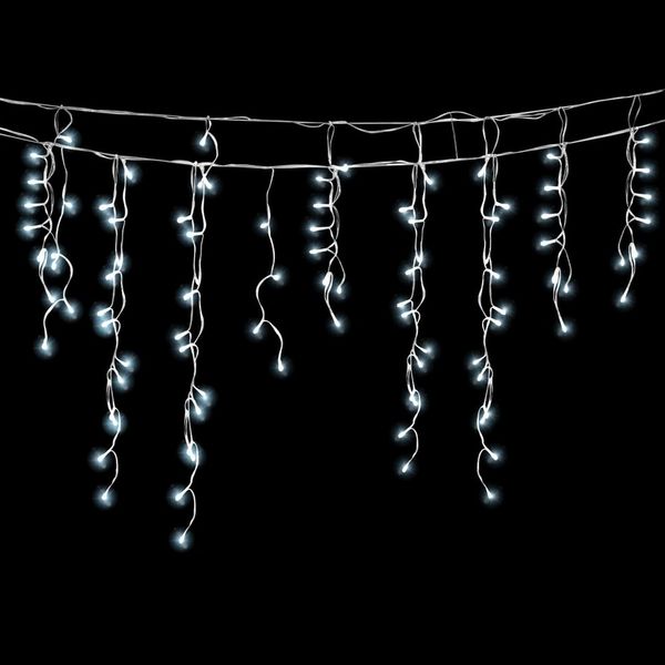 Clanmacy LED-Lichterkette LED Eisregen Lichterkette Eiszapfen 200LEDs Weihnachtsdeko Außen Innen, Weihnachten