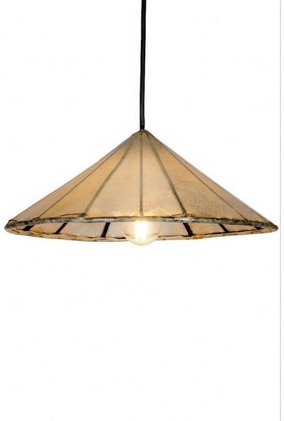 Marrakesch Orient & Mediterran Interior Pendelleuchte Küchenlampe Mian Beige 30cm, Henna Lederlampe Orientalisch, ohne Leuchtmittel, Handarbeit