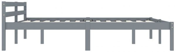 vidaXL Massivholzbett Grau Kiefer 160x200 cm [283200] Bild 4