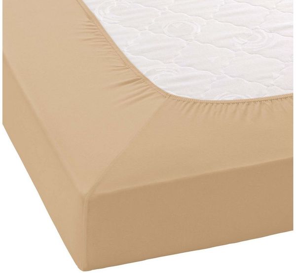 Janine Spannbetttuch 5002 Elastic 180/200 bis 200/220 cm nougat Fb. 37 Bild 3