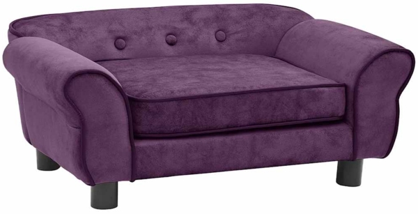 vidaXL Hundesofa Burgunderrot 72x45x30 cm Plüsch 171041