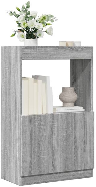 vidaXL Highboard Grau Sonoma-Eiche 63x33x100 cm Holzwerkstoff 855102