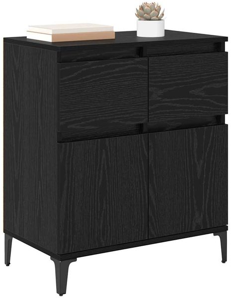 vidaXL Sideboard mit Schubladen Schwarz Eichen-Optik 60 x 35 x 70 cm 881220 Bild 3