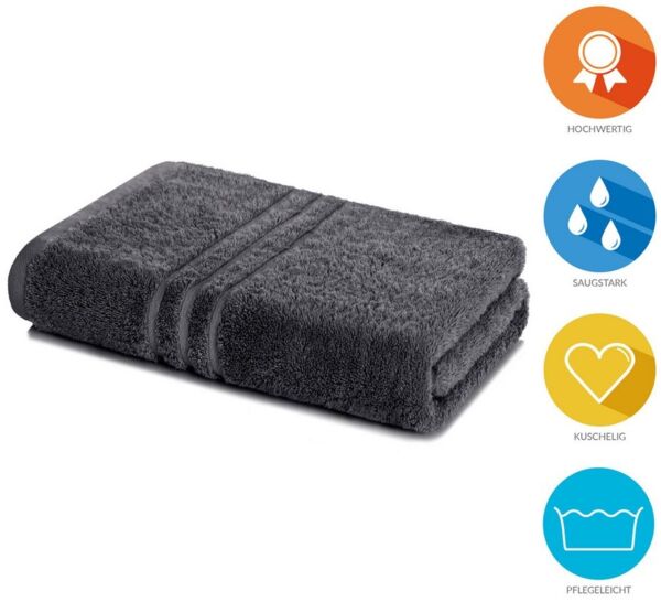 Lavea Badetuch Duschtuch 100x150 cm Elena Frottee Duschhandtuch, 100% Baumwolle, 500 g/m² Frottier, weich & saugstark, pflegeleicht