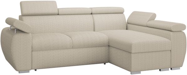 'Boston Mini Premium' Ecksofa, Cord, Sand, 98 x 255 x 170 cm, Rechts