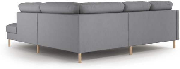 Micadoni Symmetrisches Ecksofa Eden 4-Sitzer Rechts Samt Grau Bild 3
