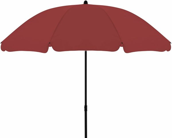 Derby Strandschirm ca. 200cm/8tlg. D. 833 bordeaux, Gest. anthrazit 19/22 mm, ohne Volant