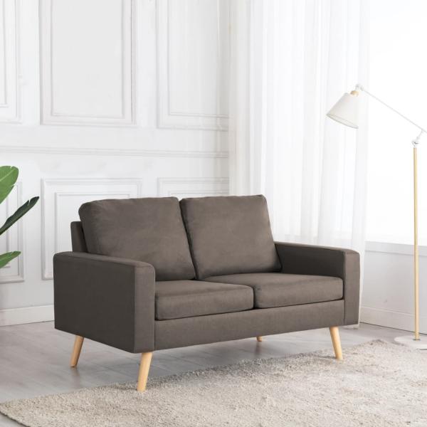 vidaXL 2-Sitzer-Sofa Taupe Stoff [288711]