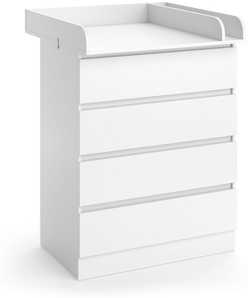 Wickelkommode Emmi Weiß 80 x 111.6 cm mit 4 Schubladen Vitalispa