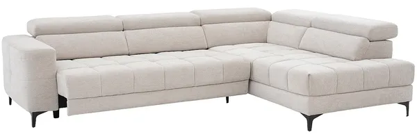 Vente-unique - MONISO Sofa Stoff Beige - B 211,5 cm x H 75 cm x L 298 cm