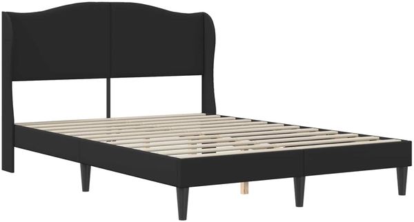 vidaXL Bettrahmen mit Kopfteil Schwarz 120 x 190 cm Kunstleder 42027847 Bild 3