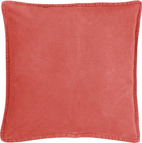 Ib Laursen - Kissenbezug Melone Rot 52x52cm Samt Velour 6230-97 Kissenhülle