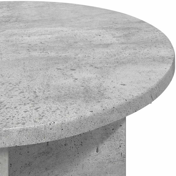 vidaXL Beistelltisch mit Speicher Betongrau Ø 39 x 38 cm Holzwerkstoff 8001085 Bild 4