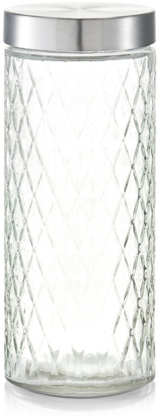 Vorratsglas Raute mit Metalldeckel - Ø 11 x 27,5 cm