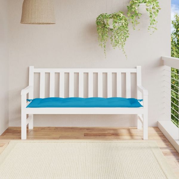 vidaXL Gartenbank-Auflage Hellblau 150x50x7 cm Oxford-Gewebe 361606