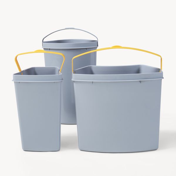 Einbau-Mülleimer Kollby schwenkbar Grau 2x12 L+1x6 L [en. casa] Bild 6