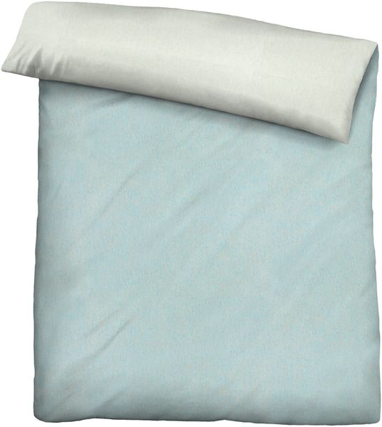 biberna Melange-Flanell Bettwäsche 0840500 MELANGE UNI, ciel, 1x 155x220 cm + 1x 80x80 cm