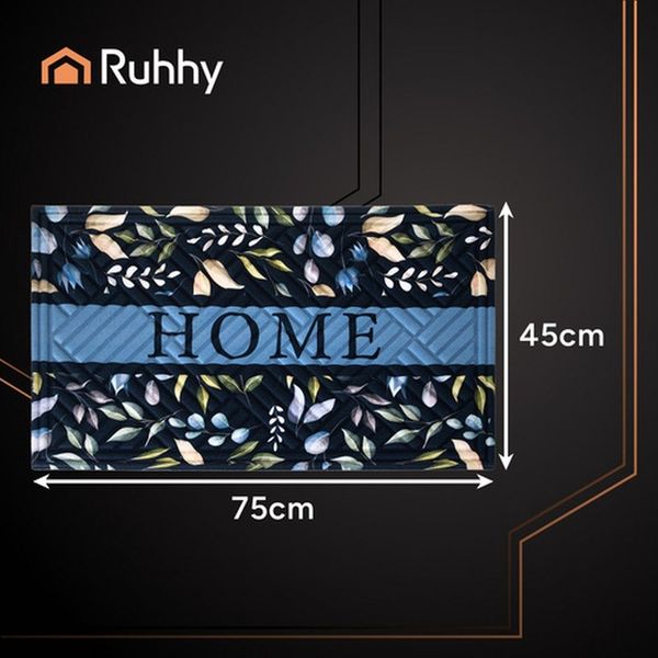 Ruhhy Fußmatte Eingangsmatte 75x45cm Schuhmatte, Eckig, Höhe: 3 mm, einfach ausschütteln, absaugen oder abspülen