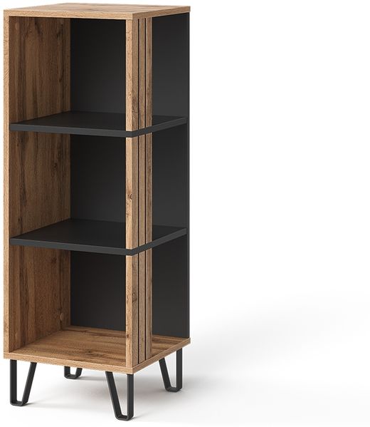 Bücherregal Amber Eiche Wotan 36 x 100 cm mit 3 Fächern Vicco