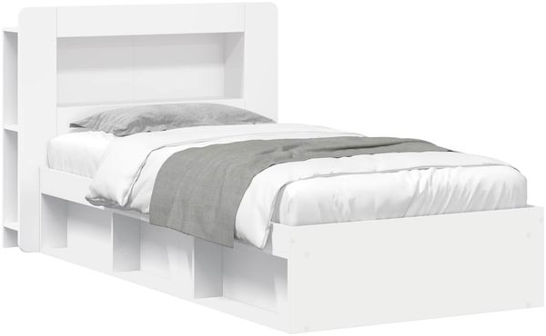 vidaXL Bettgestell mit Stauraum Weiß 75 x 190 cm Holzwerkstoff 3433430 Bild 2