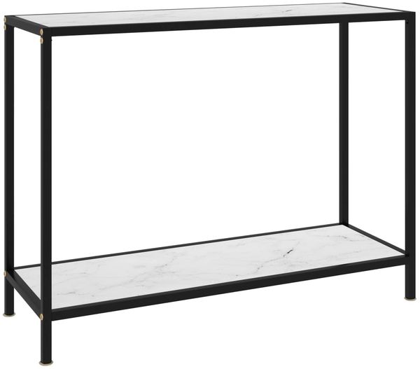 vidaXL Konsolentisch Weiß 100 x 35 x 75 cm Hartglas [322837]