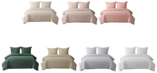 HAUSS SPOLE Bettwäsche Bettwäsche-Set Bettbezug mit Kissenbezug Einfarbig Weich Premium, 100% Polyester Bild 2