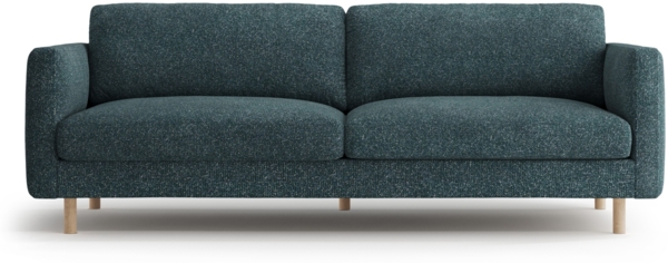 Micadoni Sofa Eden 4-Sitzer Strukturierter Stoff Grün Blau Melange