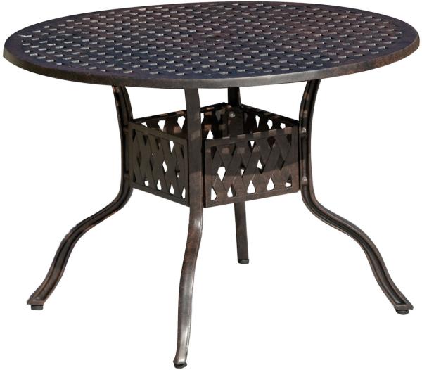 Inko Gartentisch Alu-Guss bronze Terrassentisch Ø 106 cm