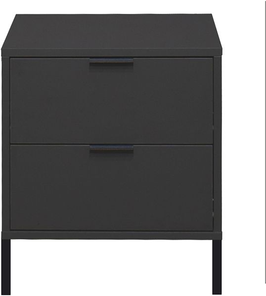 Nachtkommode >Bonnie< in anthrazit matt lack - 51x60x45cm (BxHxT)