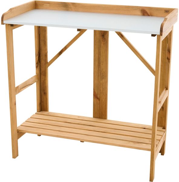 Pflanztisch Falk braun aus FSC® Kiefernholz 89 x 48 x 97 cm klappbar schadstofffrei ergonomische Arbeitshöhe