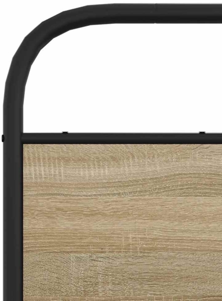 vidaXL Metallbett ohne Matratze Räuchereiche 160x200 cm 3318679 Bild 7