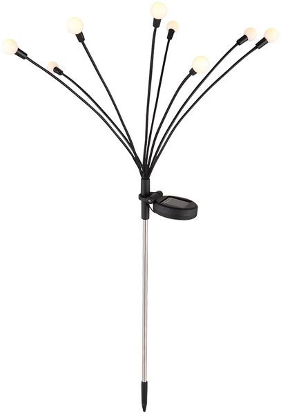 LED Solarleuchte, Edelstahl schwarz, H 70 cm