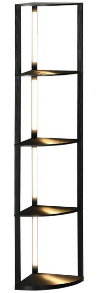 Novzep LED Stehlampe LED Standleuchte, Eckregal, dimmbar, 4 Ablagen, warmweißes Licht, 41x30x164cm