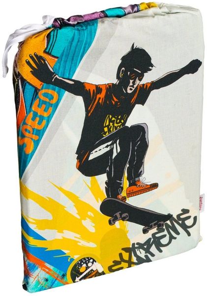 Jugend Bettwäsche-Set ca. 155x220 cm „Graffiti Skateboard“ coole beties Garnitur