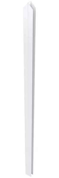 Vente-unique - TOLLESON Innenglaswand Metall Weiß - B 2,2 cm x H 105 cm x L 4,4 cm