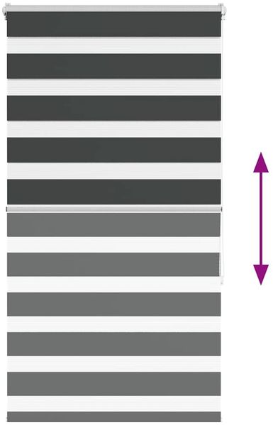 vidaXL Doppelrollo Schwarz 90x150 cm Stoffbreite 85,9 cm Polyester 4014233 Bild 5