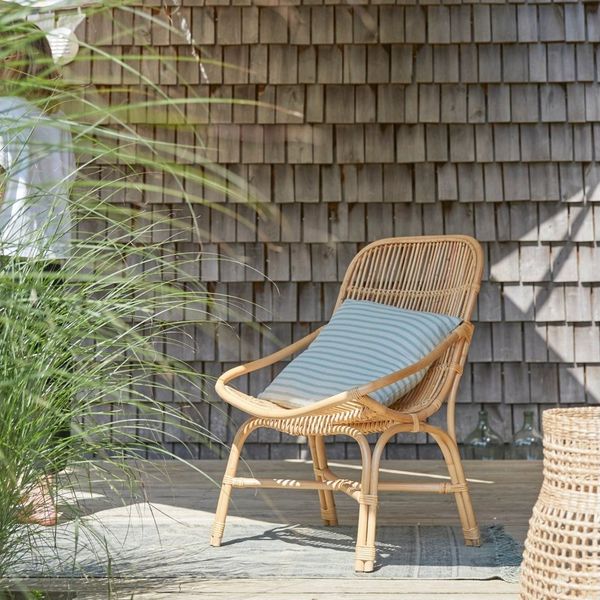 Tikamoon Gartenlounge-Set Outdoor Rattanstuhl naturfarben Rattansitz Sessel Tikamoon, (1-tlg)