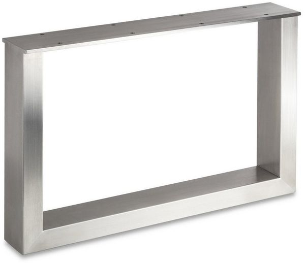 SO-TECH® Tischgestell Tischkufe TAB echt Edelstahl Profil 80 x 40 mm, bis Höhe: 720 mm und Tiefe: 800 mm Industriedesign