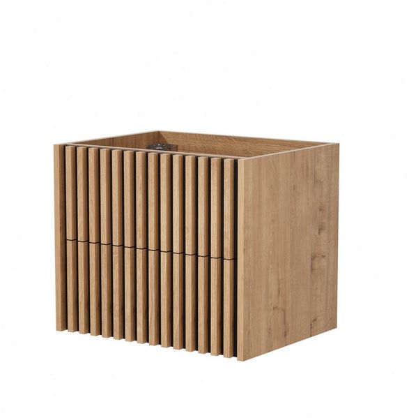 UEV Unterschrank Waschtischunterschrank mit Schubladen Lamellen Badezimmerschrank Badezimmmer Schrank für Gäste WC