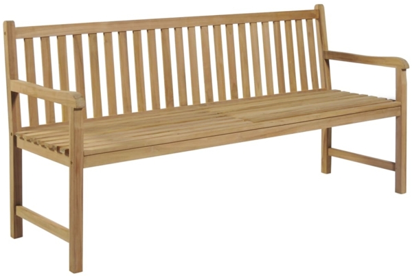 vidaXL Gartenbank mit Weinroter Auflage 175 cm Massivholz Teak 3062793