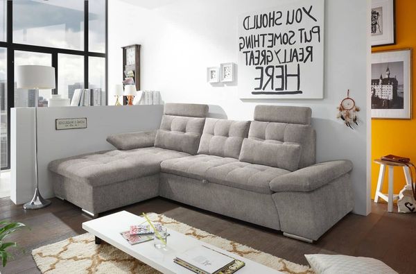 Ecksofa Medan Taupe – Vielseitiges Sofa mit Stil