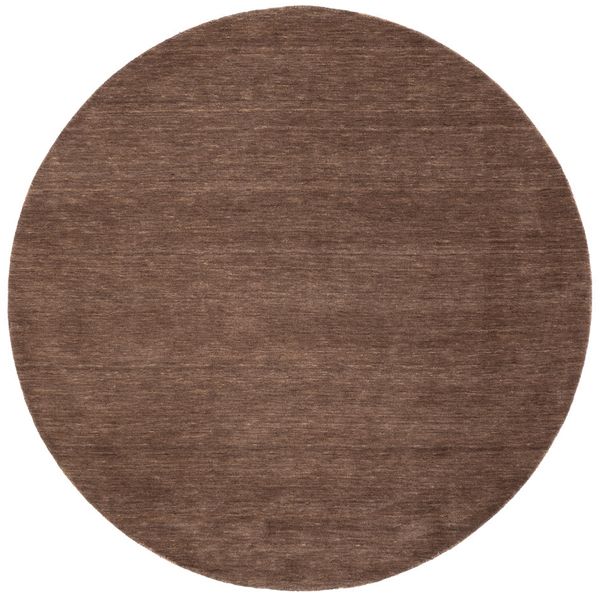 Gabbeh Teppich - Softy - Uni 200 x 200 cm - braun - rund