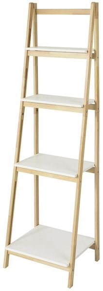 SoBuy FRG162-N Bücherregal, MDF, Lackiert, Naturfarben, 42 x 140 x 34 cm