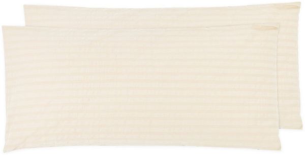 ZOLLNER Kissenbezug, (2 Stück), 40 x 80 cm, 100% Baumwolle, vom Hotelwäschespezalisten, Seersucker