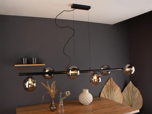 Luce Design Neptun 9120 S6 Nero Pendelleuchte 6-flammig ECO Light