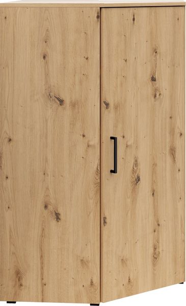 Carryhome 'MULTISTAURAUM' Eckkommode, Holznachbildung Eiche Artisan, 71.5 x 115 x 71.5 cm, Türanschlag wechselbar