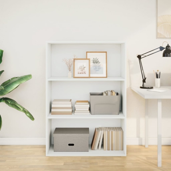 vidaXL Bücherregal Weiß 80x30x114 cm Holzwerkstoff 857931 Bild 2