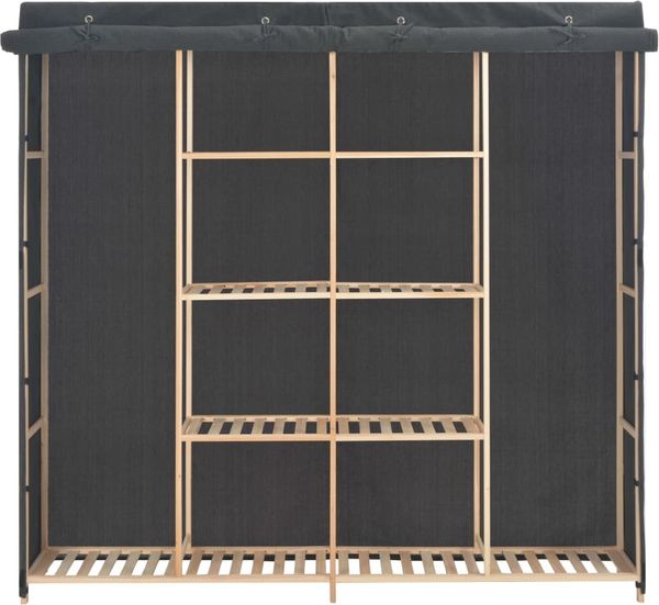 vidaXL Kleiderschrank Grau 173 x 40 x 170 cm Stoff 248199 Bild 2